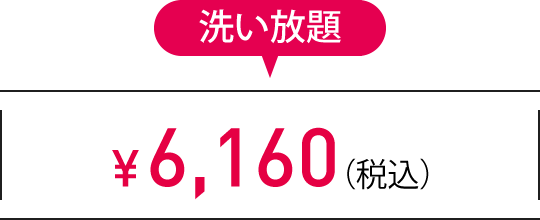 洗い放題　¥6,160（税込）