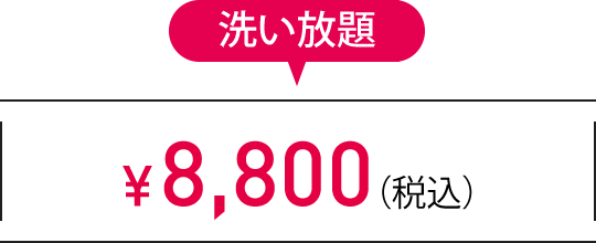 洗い放題　¥8,800（税込）